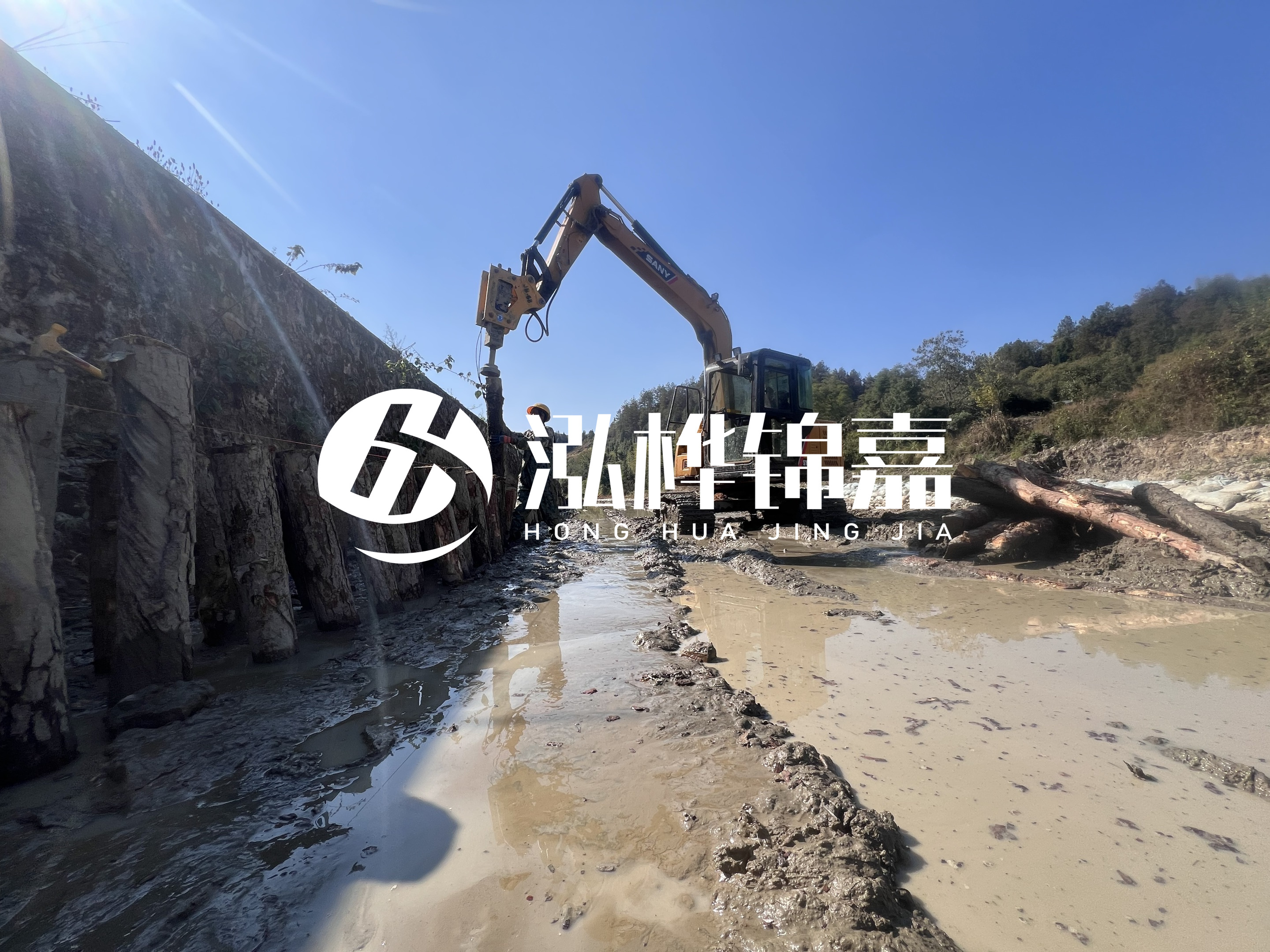 河里打樁起什么作用-河道里打木樁好還是水泥樁好？