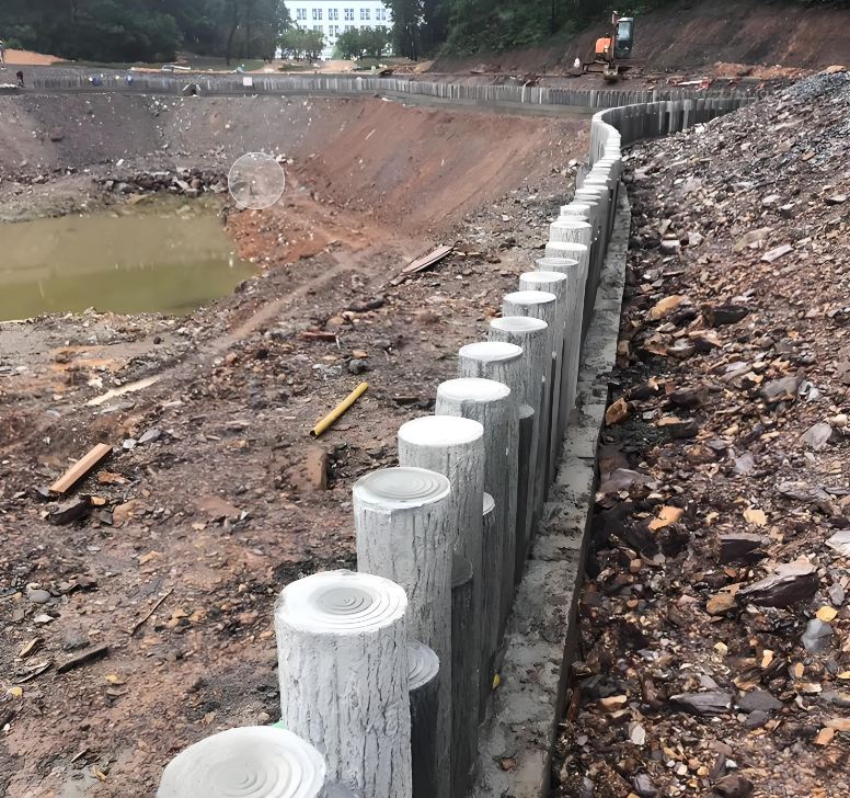 水泥仿木樁施工隊(duì)泓樺錦嘉 - 水泥仿木樁能用在庭院裝飾嗎？